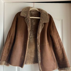 Hide Society Canada Brown Shearling Coat- Size 8 - Runs Small-